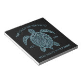 Golf van Mexico ESTD 1550 Blijf zout en verzet Notitieblok (Schuin)