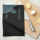 Golf van Mexico ESTD 1550 Blijf zout en verzet Theedoek (Quarter Fold)