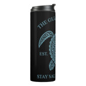 Golf van Mexico ESTD 1550 Blijf zout en verzet Thermosbeker (Gedraaid links)