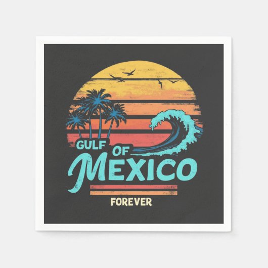 Golf van Mexico Forever Beach Mexicaans Servet (Voorkant)