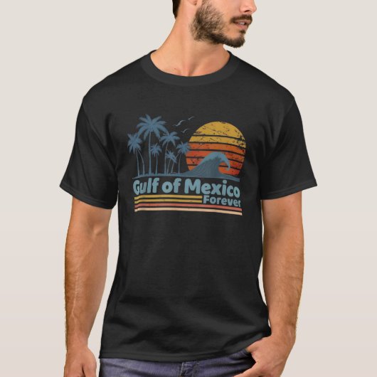 Golf van Mexico Forever Retro  Beach T-shirt (Voorkant)