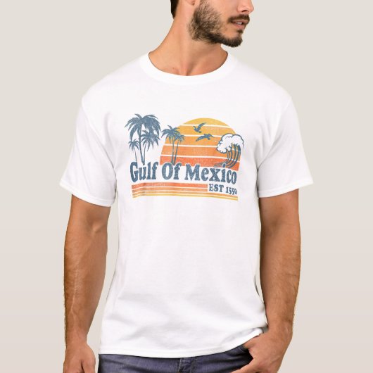 Golf van Mexico Forever T-shirt Retro strandvibes (Voorkant)