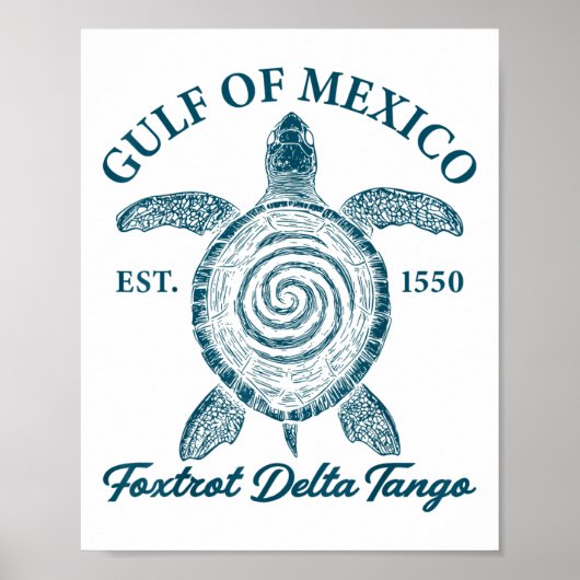 Golf van Mexico Foxdraaft Deltas Tangos Golf van M Poster (Voorkant)