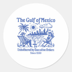 Golf van Mexico grappig politiek Ronde Sticker