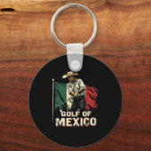 Golf Van Mexico Grappige Golfer Stunt Patriottisch Sleutelhanger (Voorkant)