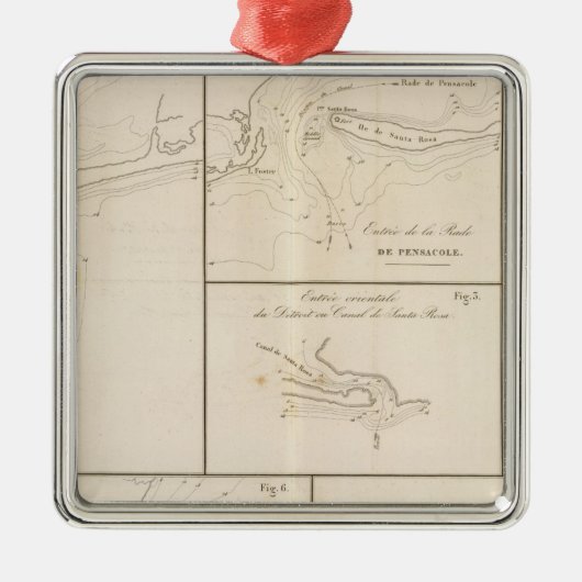 Golf van Mexico Metalen Ornament (Voorkant)