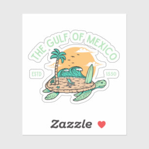 Golf van Mexico Mexicaanse Zee schildpad Sticker