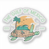 Golf van Mexico Mexicaanse Zee schildpad Sticker (Voorkant)
