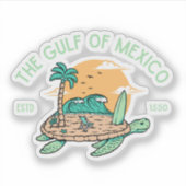 Golf van Mexico Mexicaanse zeeschildpad Sticker (Voorkant)