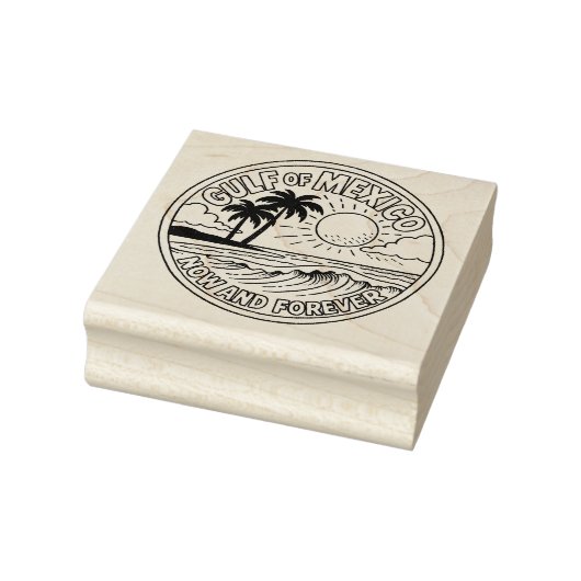 Golf van Mexico nu en voor altijd Ocean Art Rubberstempel (Stempel)