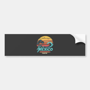 Golf van Mexico Oneindig Vintage Strand Mexicaans  Bumpersticker