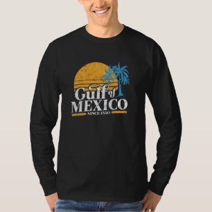 Golf van Mexico-Oost. 1550 Retro T-shirt