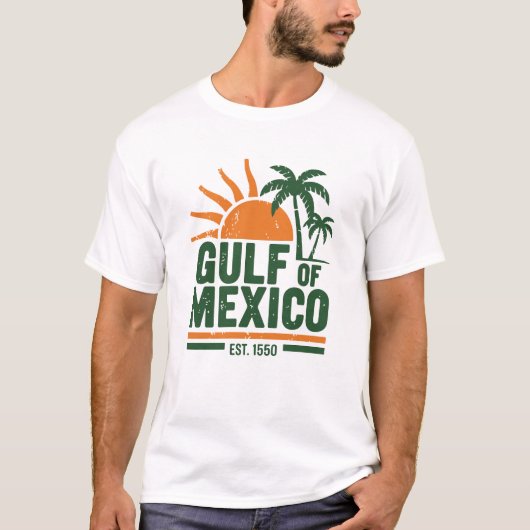 Golf van Mexico-Oost. 1550 -  tropisch strand T-shirt (Voorkant)
