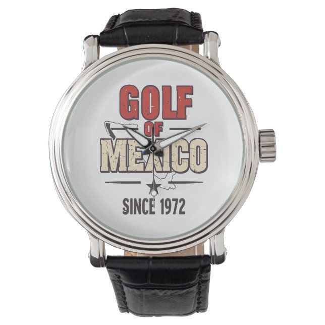 Golf van Mexico' Parodie met  Horloge (Voorkant)