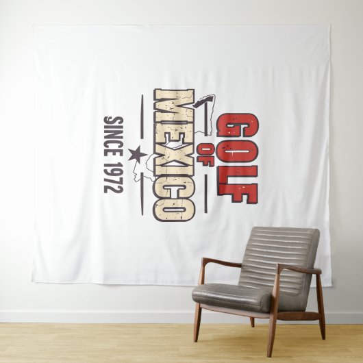 Golf van Mexico' Parodie met  Wandkleed (In Situ (horizontaal))