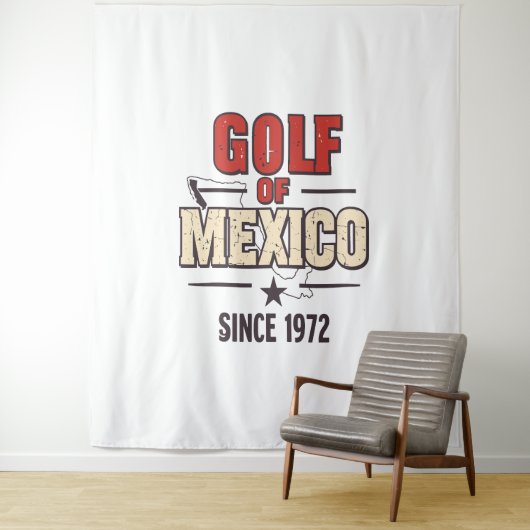 Golf van Mexico' Parodie met  Wandkleed (In situ)