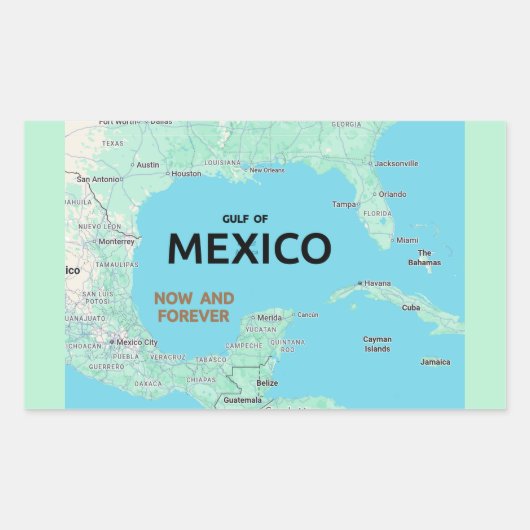Golf van Mexico Rechthoekige Sticker (Voorkant)