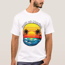 Golf van Mexico Retro Sunset Beach Graphic T-shirt