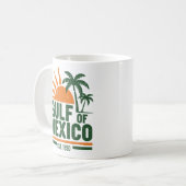Golf van Mexico Retro Travel Souvenir Koffiemok (Voorkant links)