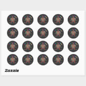 Golf van Mexico Ronde Sticker (Vel)