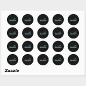 Golf van Mexico Ronde Sticker (Vel)