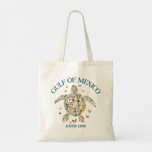 Golf van Mexico Schildpad El Golfo De México est 1 Tote Bag (Achterkant)
