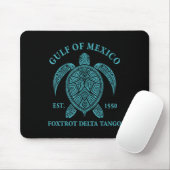 Golf van Mexico Schildpad Foxtrot Delta Tango EST  Muismat (Met muis)