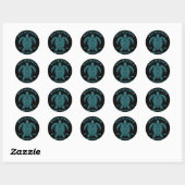 Golf van Mexico Schildpad Foxtrot Delta Tango EST  Ronde Sticker (Vel)