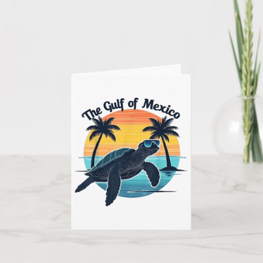 Golf van Mexico Schildpad  Graphic Zee Schildpad S Kaart (Voorkant)