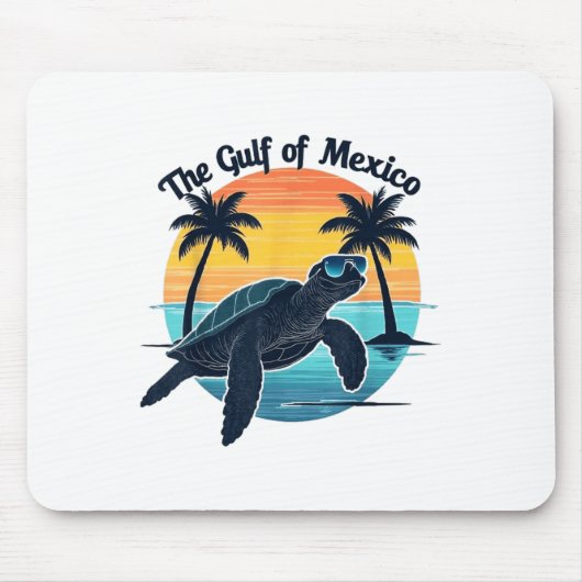 Golf van Mexico Schildpad Graphic Zee Schildpad S Muismat (Voorkant)