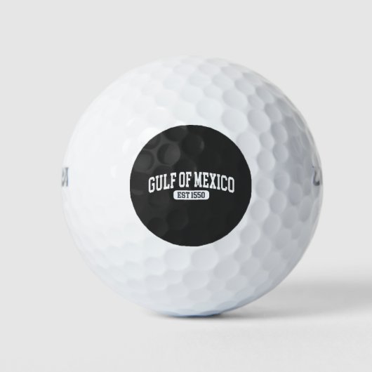 Golf van Mexico Sinds 1550 Amerikaanse Humor Golfballen (Voorkant)