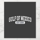 Golf van Mexico Sinds 1550 Amerikaanse Humor Wijn Etiket (Enkel label)