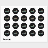 Golf van Mexico sinds 1550 Retro BE Ronde Sticker (Vel)
