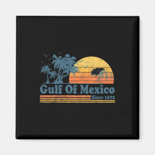 Golf van Mexico sinds 1672 Retro Beach zonnen Magneet