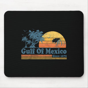 Golf van Mexico sinds 1672 Retro Beach zonnen Muismat