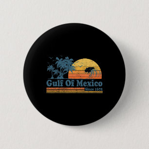 Golf van Mexico sinds 1672 Retro Beach zonnen Ronde Button 5,7 Cm