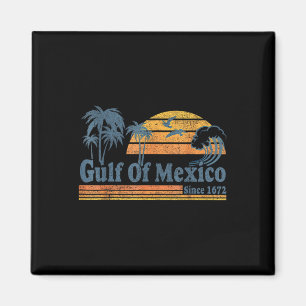 Golf van Mexico sinds 1672 Retro Vintage Strand Magneet