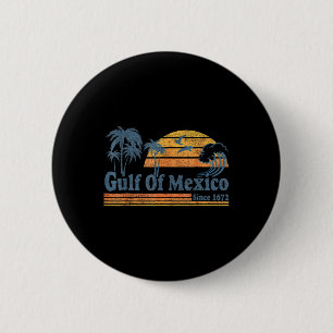 Golf van Mexico sinds 1672 Retro Vintage Strand Ronde Button 5,7 Cm