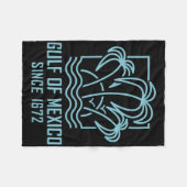 Golf van Mexico sinds 1672 Retro zonsondergang & Fleece Deken (Voorkant (Horizontaal))