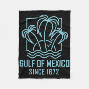 Golf van Mexico sinds 1672 Retro zonsondergang & Fleece Deken