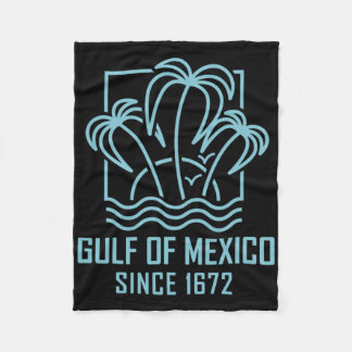 Golf van Mexico sinds 1672 Retro  zonsondergang &  Fleece Deken