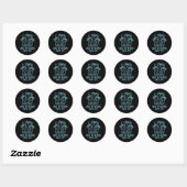 Golf van Mexico sinds 1672 Retro zonsondergang & Ronde Sticker (Vel)
