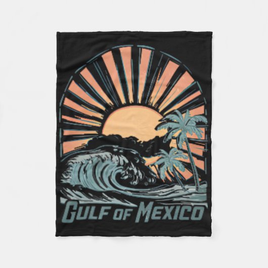 Golf van Mexico sinds 1672 strand 2-zijdig T- Fleece Deken (Voorkant)
