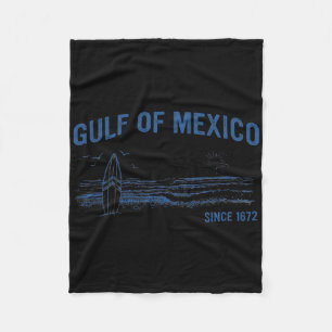 Golf van Mexico sinds 1672 strand surfen Su Fleece Deken