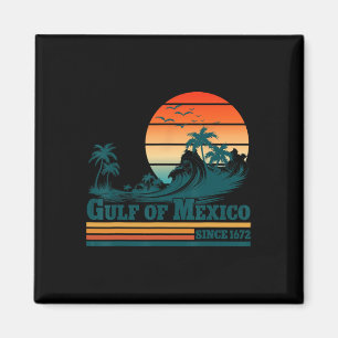 Golf van Mexico sinds 1672 Sunset Beach T-s Magneet