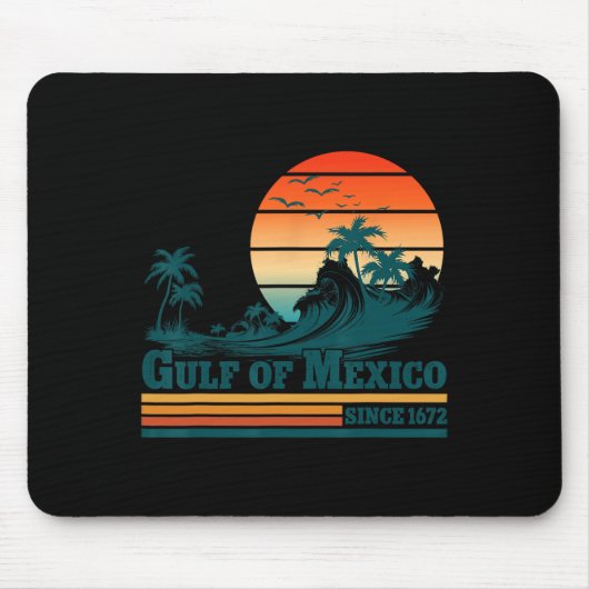 Golf van Mexico sinds 1672 Sunset Beach T-s Muismat (Voorkant)