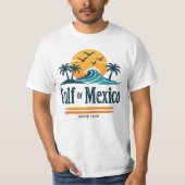 Golf van Mexico sinds 1672 Tropisch Wit T-shirt (Voorkant)