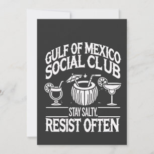 Golf van Mexico Sociale Club Blijf Salty Weerstand Kaart
