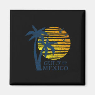 Golf van Mexico Souvenir Palmbomen Retro V Magneet
