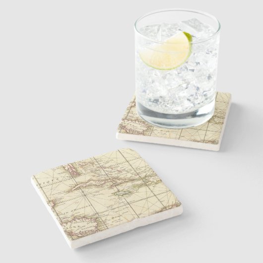 Golf van Mexico Stenen Onderzetter (Zijkant)